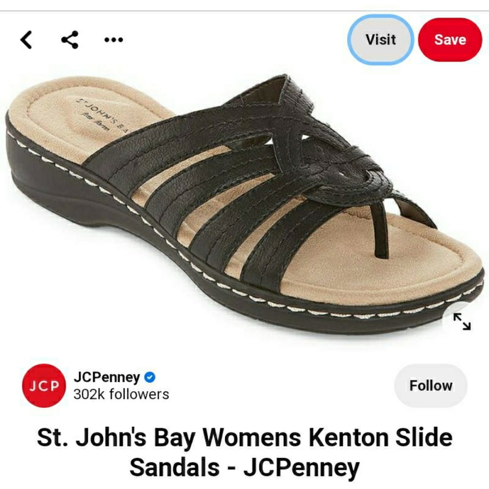 St. John's Bay flex form Kenton sandals 10